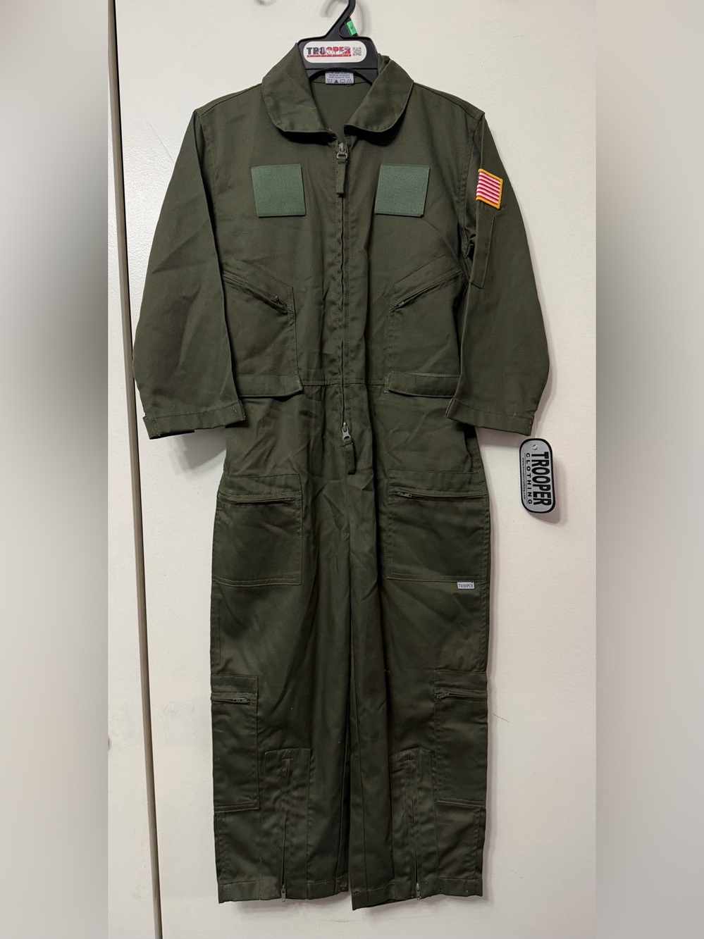 Trooper Kids Olive Green Flight-Style One-Piece